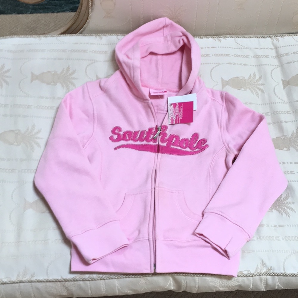 Girls pink Zip up sweatshirt